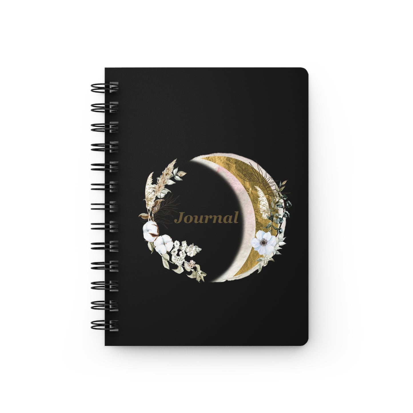 Lunar Floral Spiral Journal | Moon Phase Notebook | Dream Journal for Women