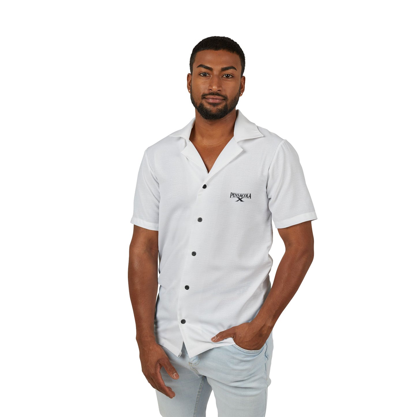 PENSACOLA X Men’s Hawaiian Camp Shirt – The Ultimate Summer Vibe!