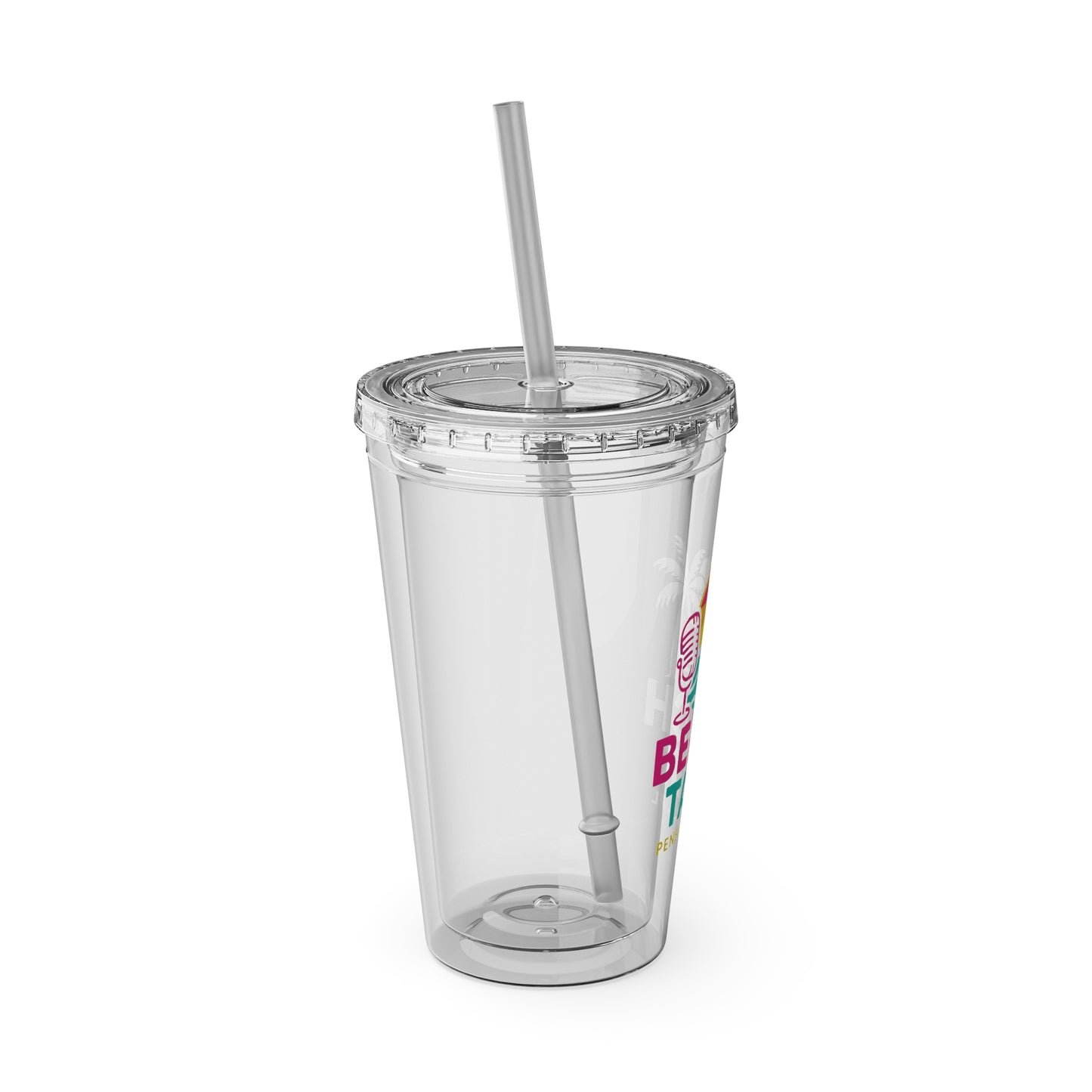 🥤 Beach Talk™ Tumbler – Sip in Style, Shine in Color