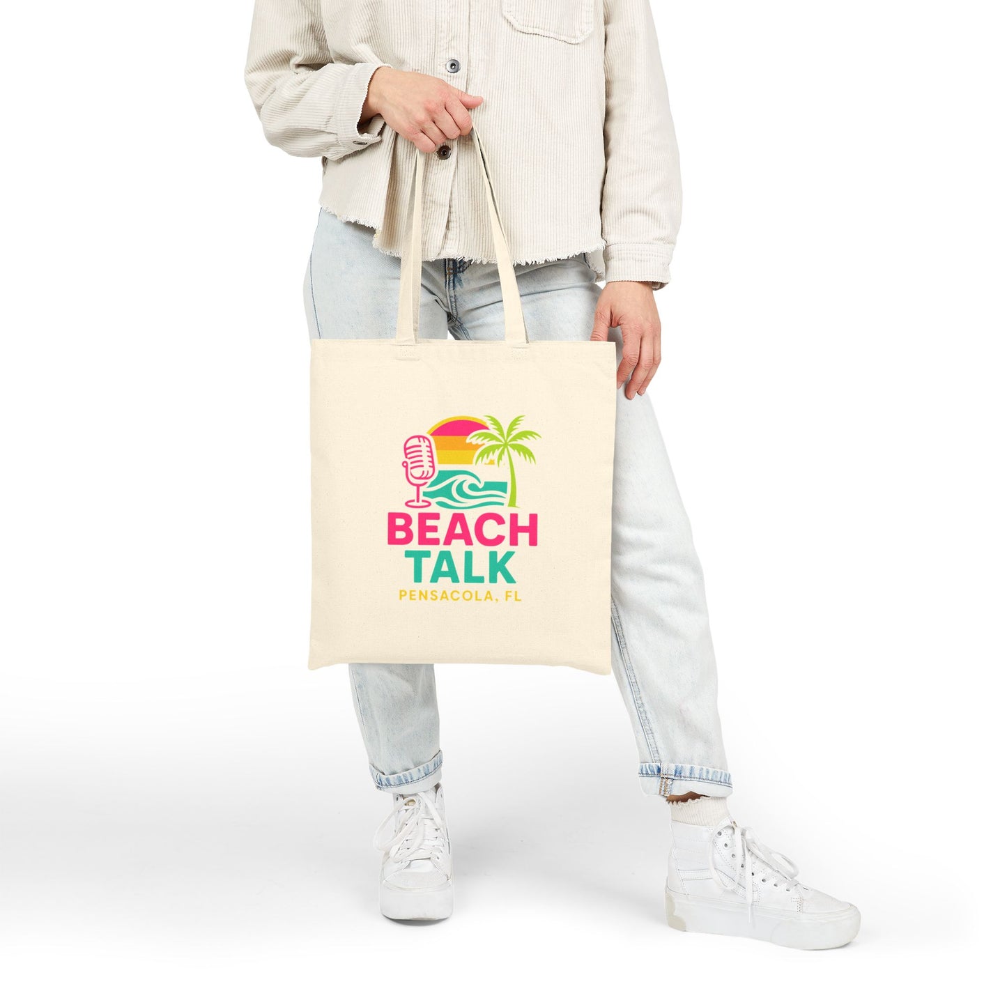 𧺠Beach Talk⢠Cotton Canvas Tote Bag