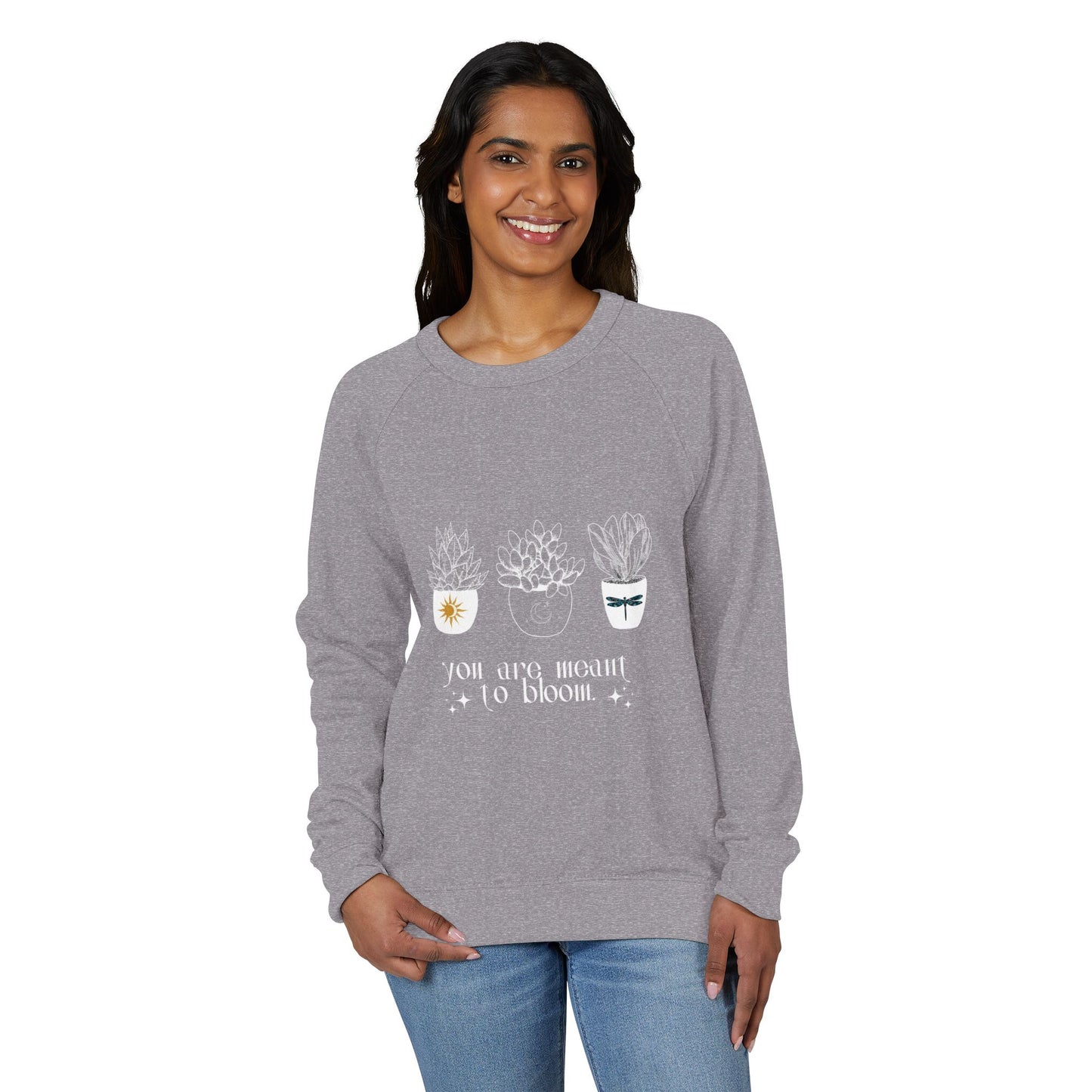 πΈ You Were Meant to Bloom β Unisex French Terry Raglan Crewneck πΈ