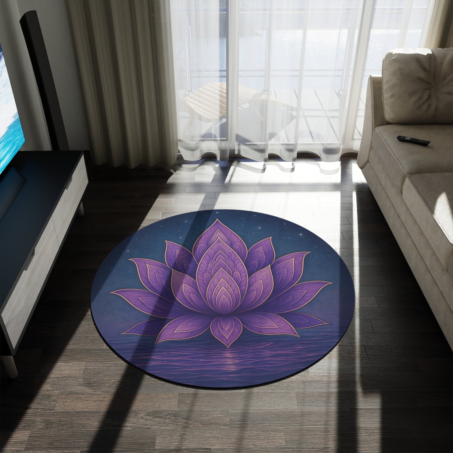 Lotus Blossom Round Rug
