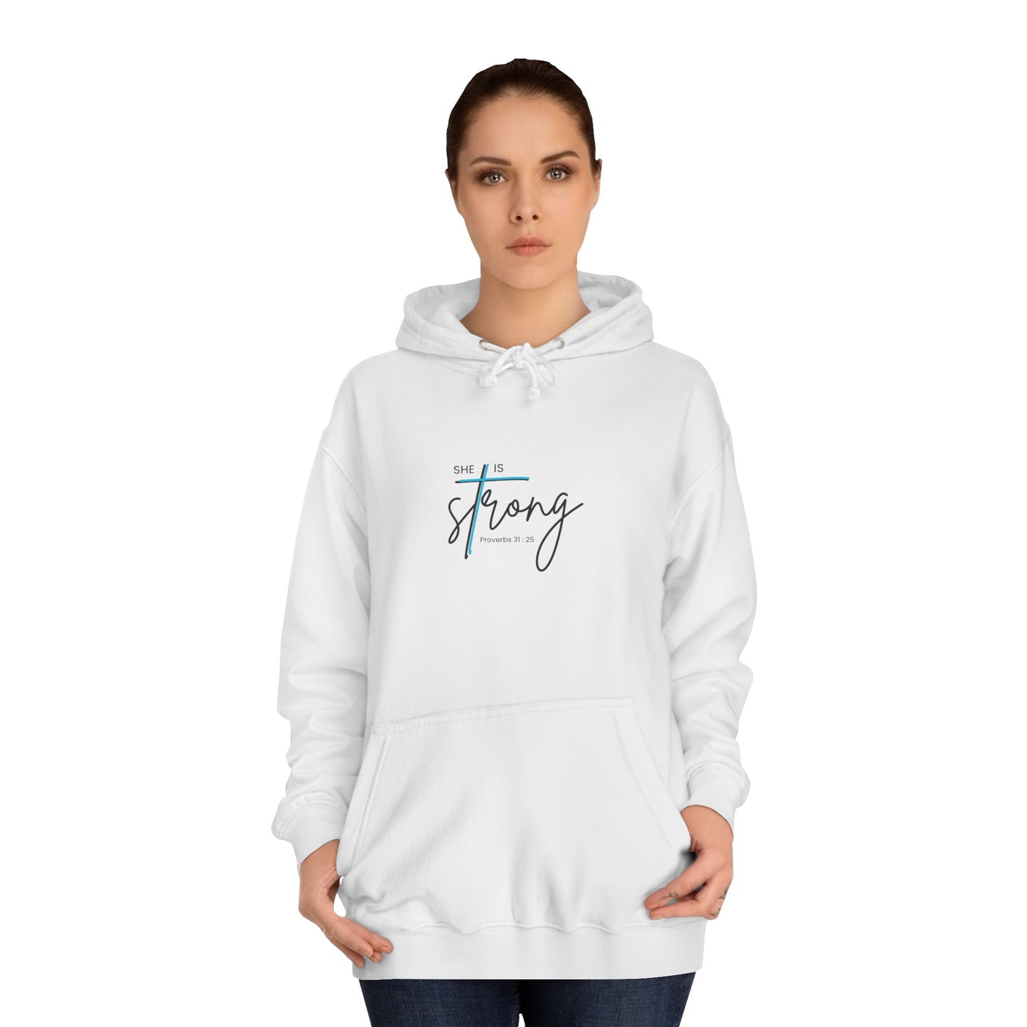 She is Strong – College Hoodie