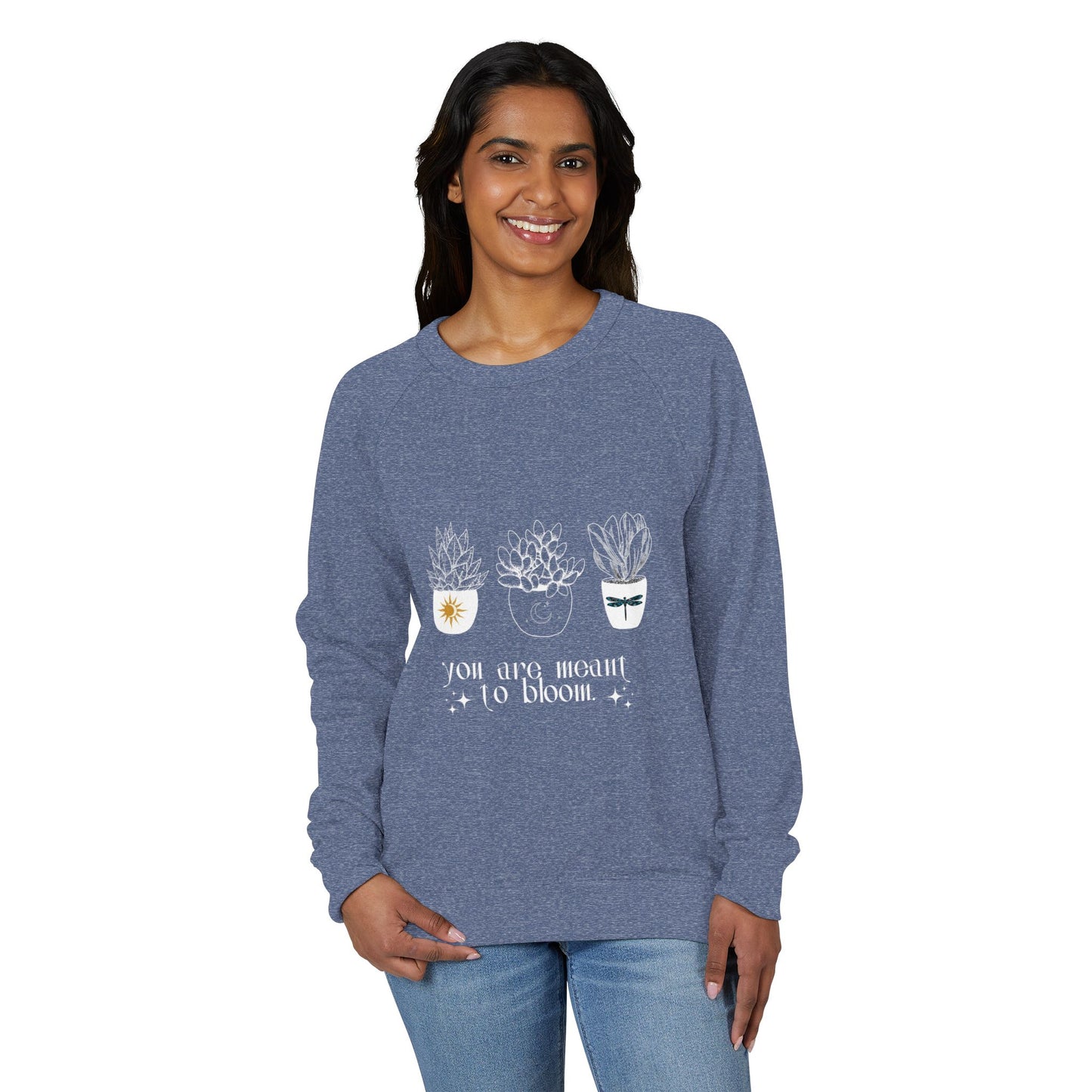πΈ You Were Meant to Bloom β Unisex French Terry Raglan Crewneck πΈ