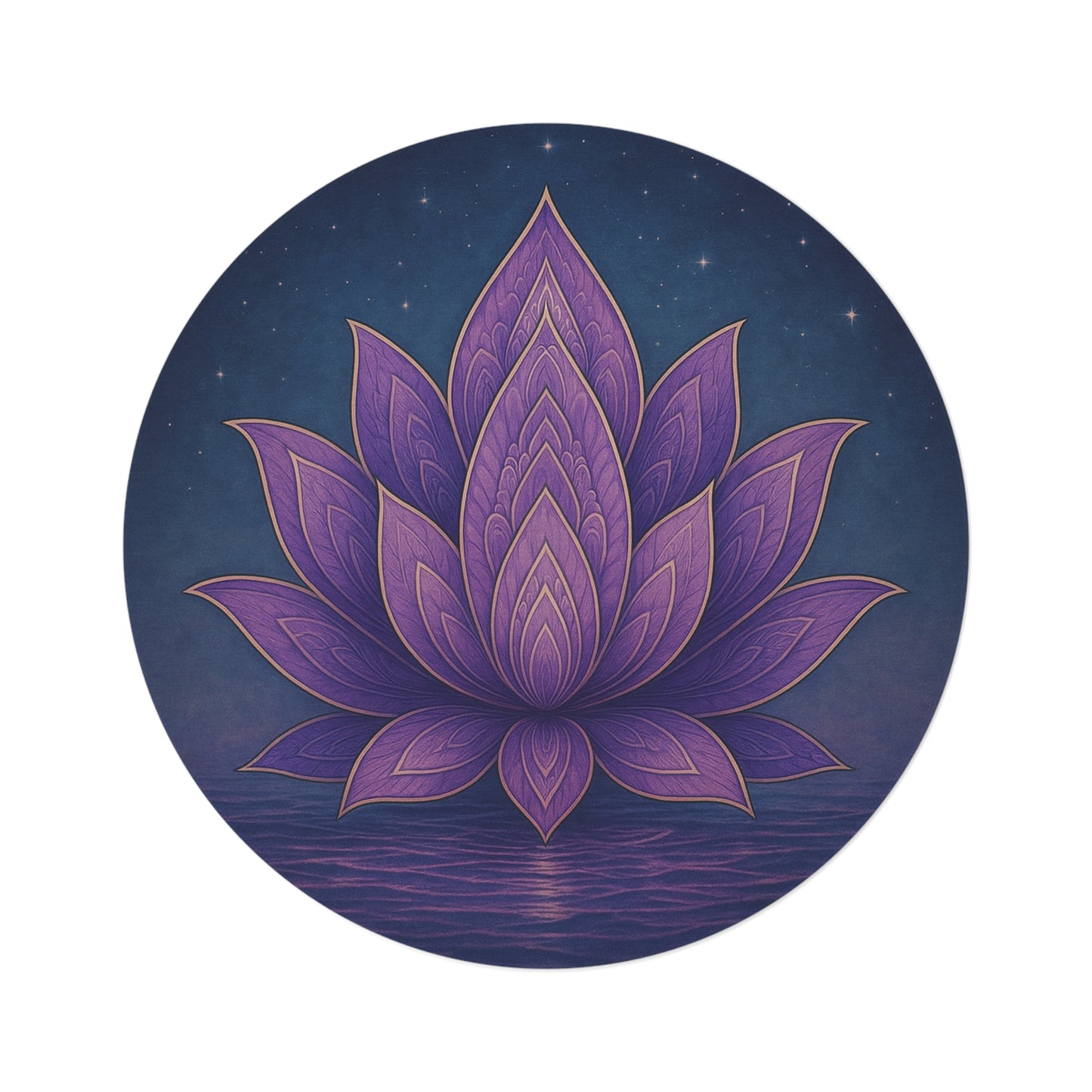 Lotus Blossom Round Rug