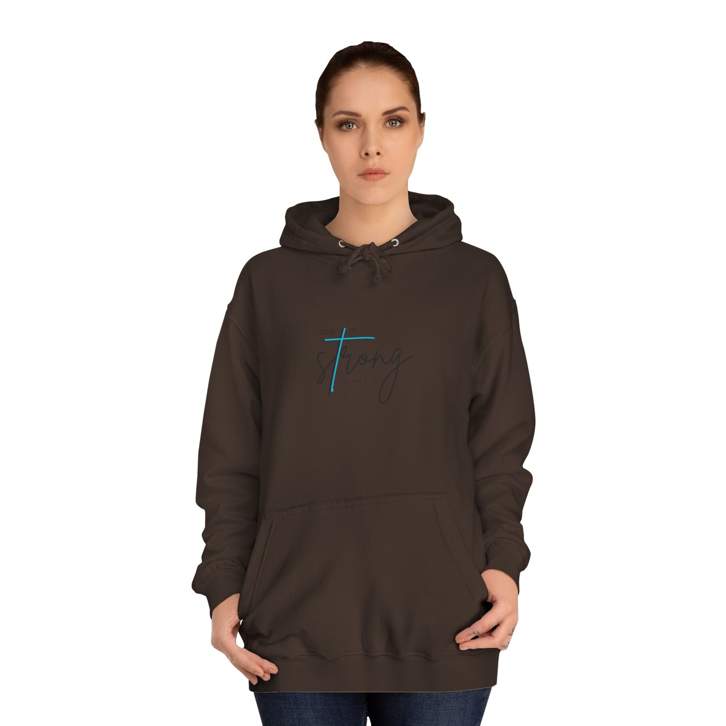 She is Strong – College Hoodie