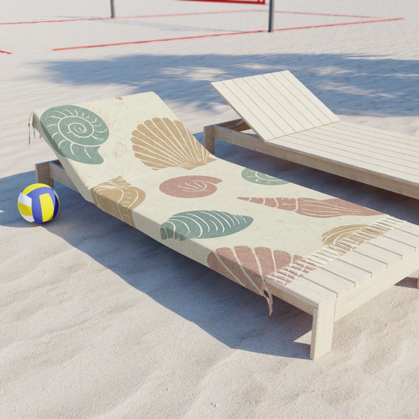 Boho Beach Towel – Shell-Inspired Design