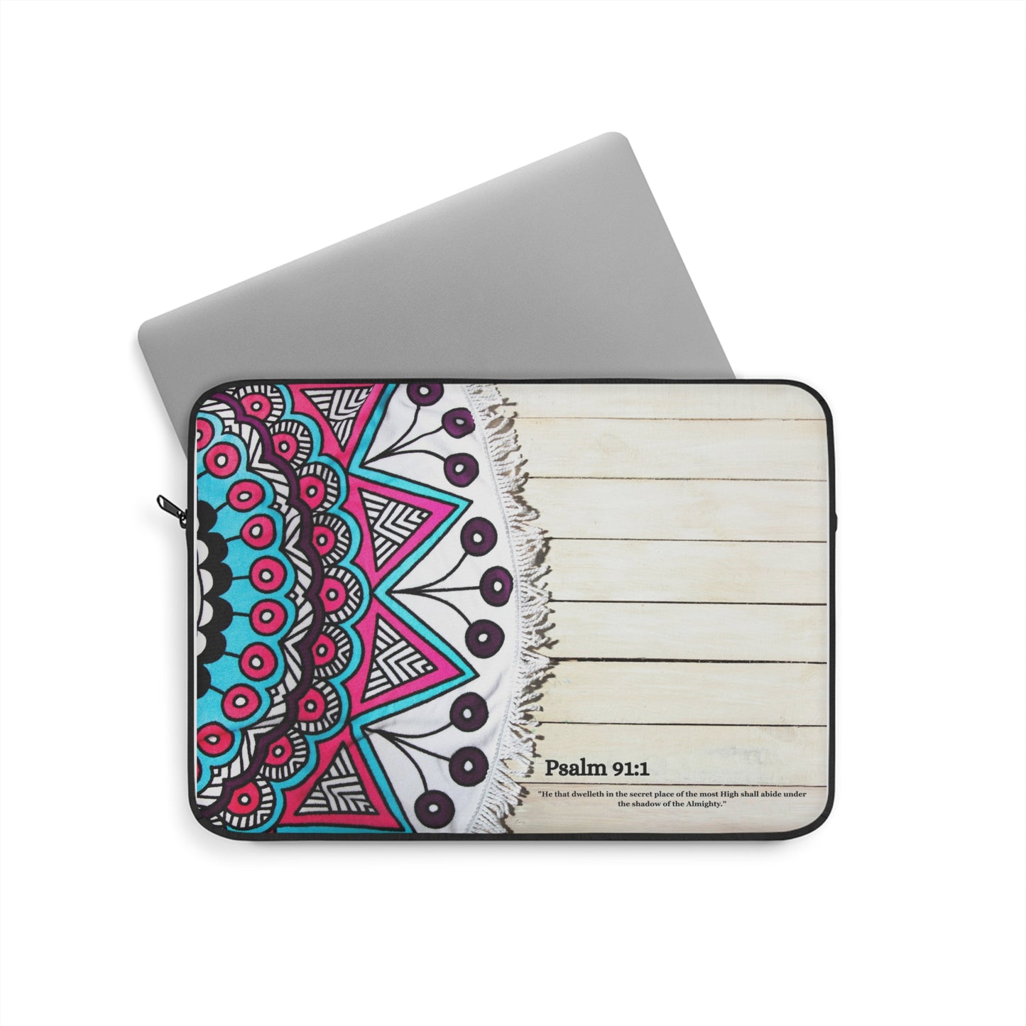 Psalm 91:1 Laptop Sleeve | Inspirational Protective Case