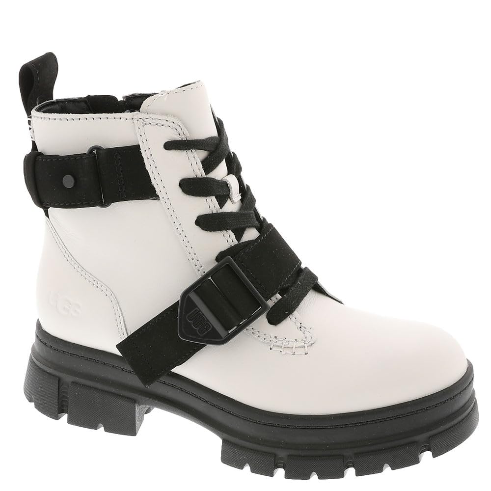 UGG Women's Ashton Lace Up Boot, White, 8