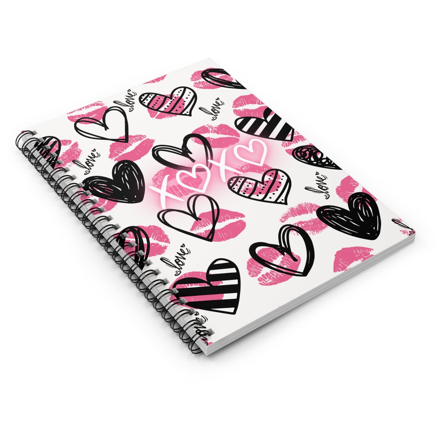 π Love-Themed Spiral Notebook β Perfect for Valentine's Day & Everyday Inspiration! π