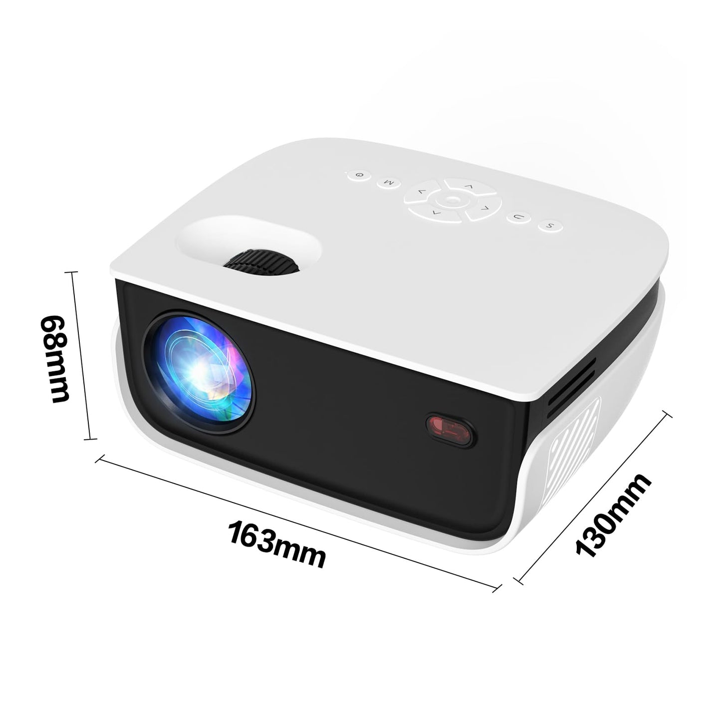 Outdoor Projector, Mini Projector for Home Theater, 1080P and 240" Supported Movie Projector 7500 L Portable Home Video Projector Compatible with Smartphone/TV Stick/PS4/PC/Laptop