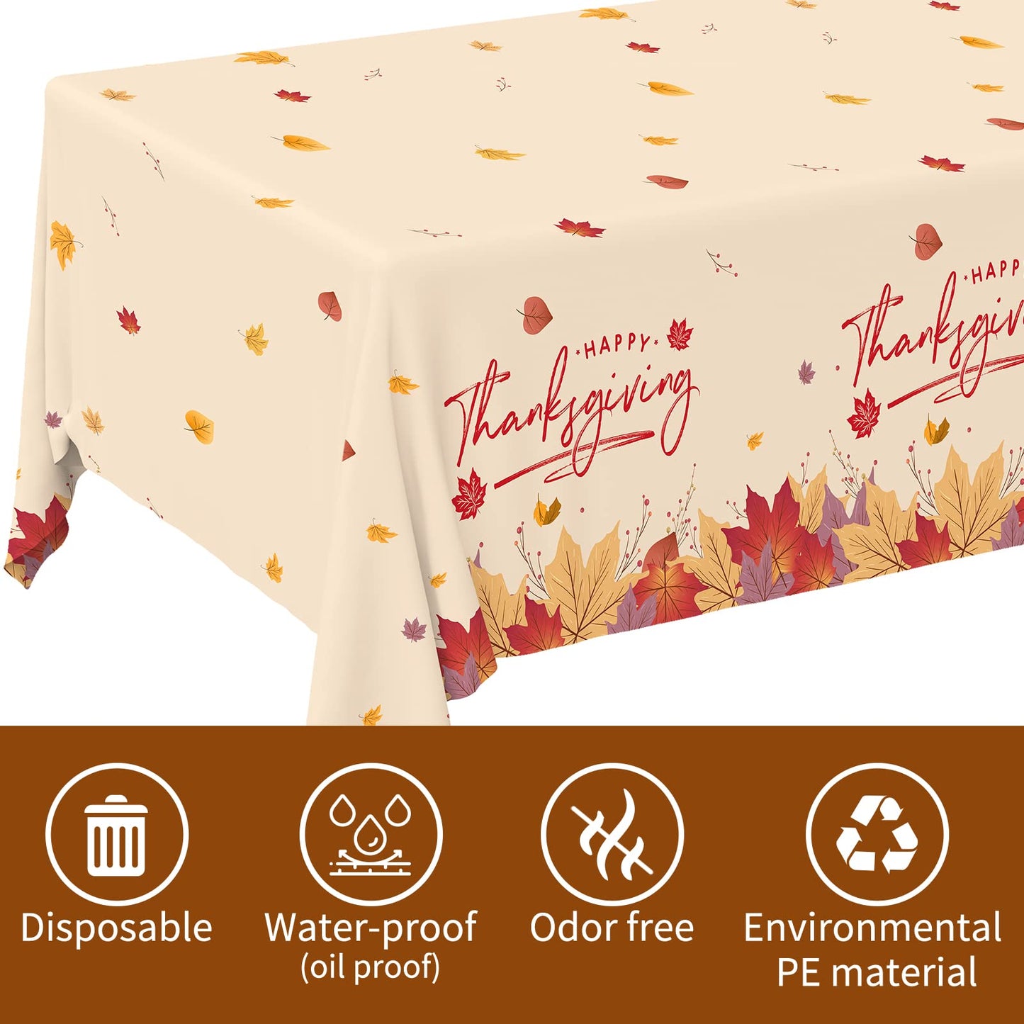 Thanksgiving Plates and Napkins Gatherfun Maple Leaves Disposable Paper Plates Napkins Cups plastic Tablecloth for Thanksgiving Dinner Party Decorations Serve 25