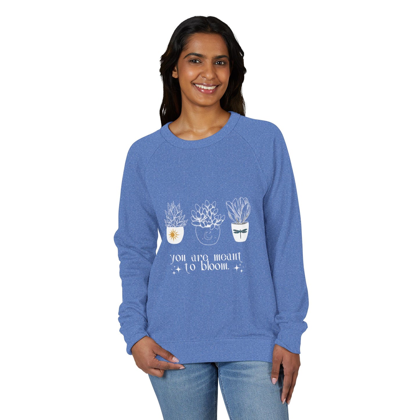 πΈ You Were Meant to Bloom β Unisex French Terry Raglan Crewneck πΈ