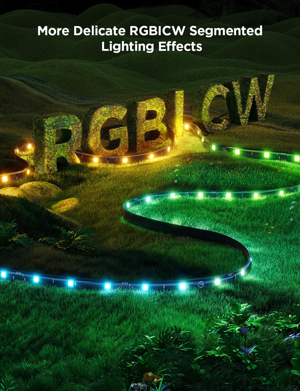 Govee TV Backlight 3 Lite with Fish-Eye Correction Function Sync to 55-65 Inch TVs, 11.8ft RGBICW Wi-Fi TV LED Backlight with Camera, 4 Colors in 1 Lamp Bead, Voice and APP Control, Adapter