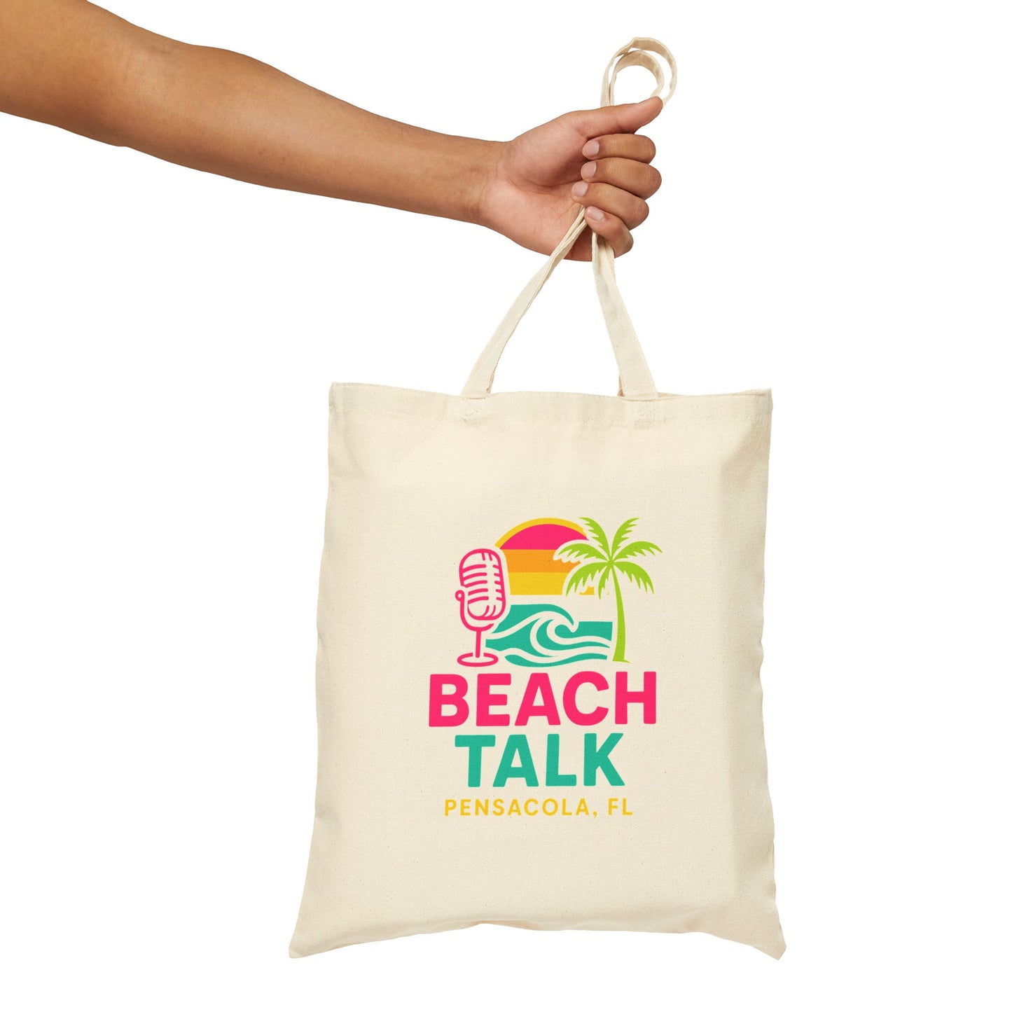 𧺠Beach Talk⢠Cotton Canvas Tote Bag