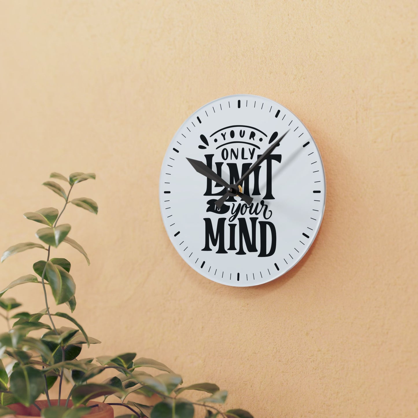 “The Only Limit is Your Mind” Acrylic Wall Clock