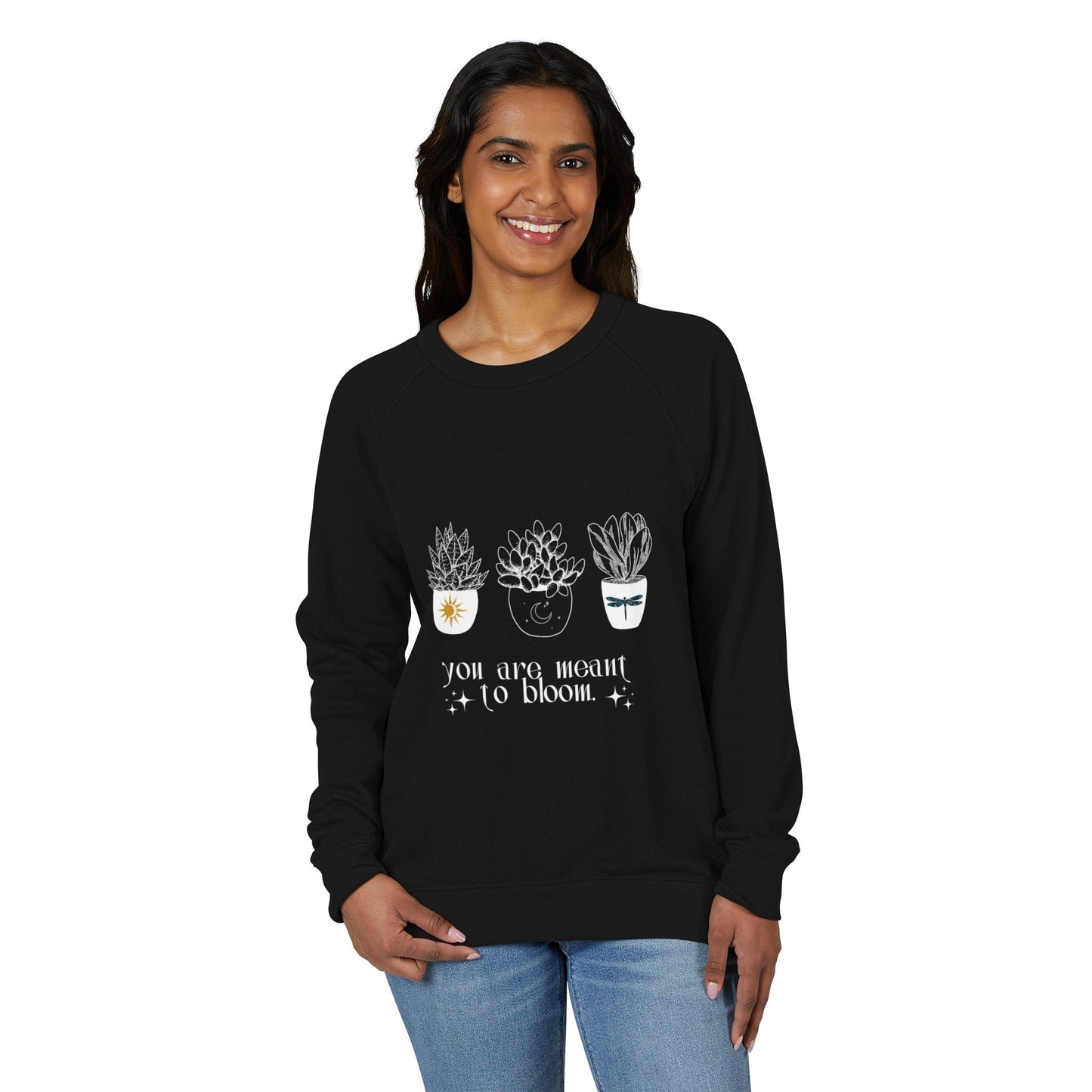 πΈ You Were Meant to Bloom β Unisex French Terry Raglan Crewneck πΈ