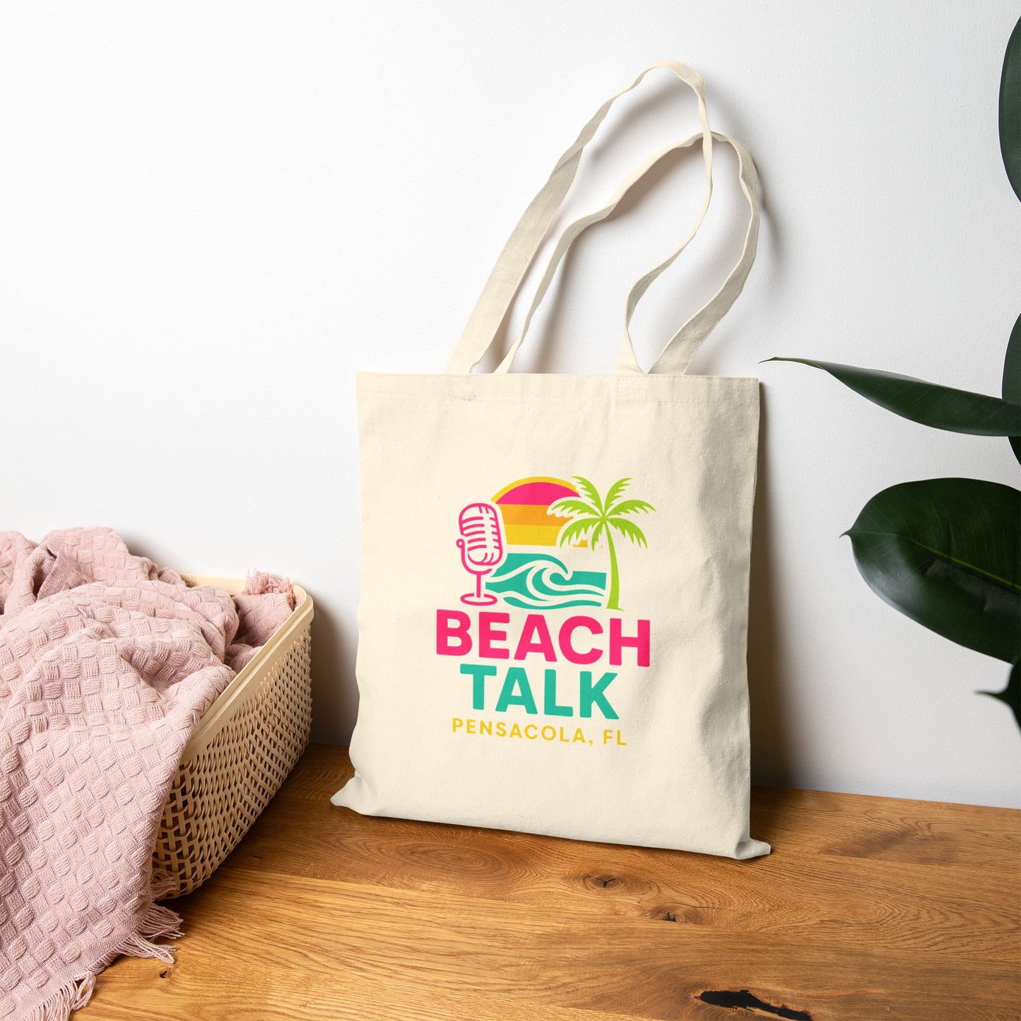 𧺠Beach Talk⢠Cotton Canvas Tote Bag