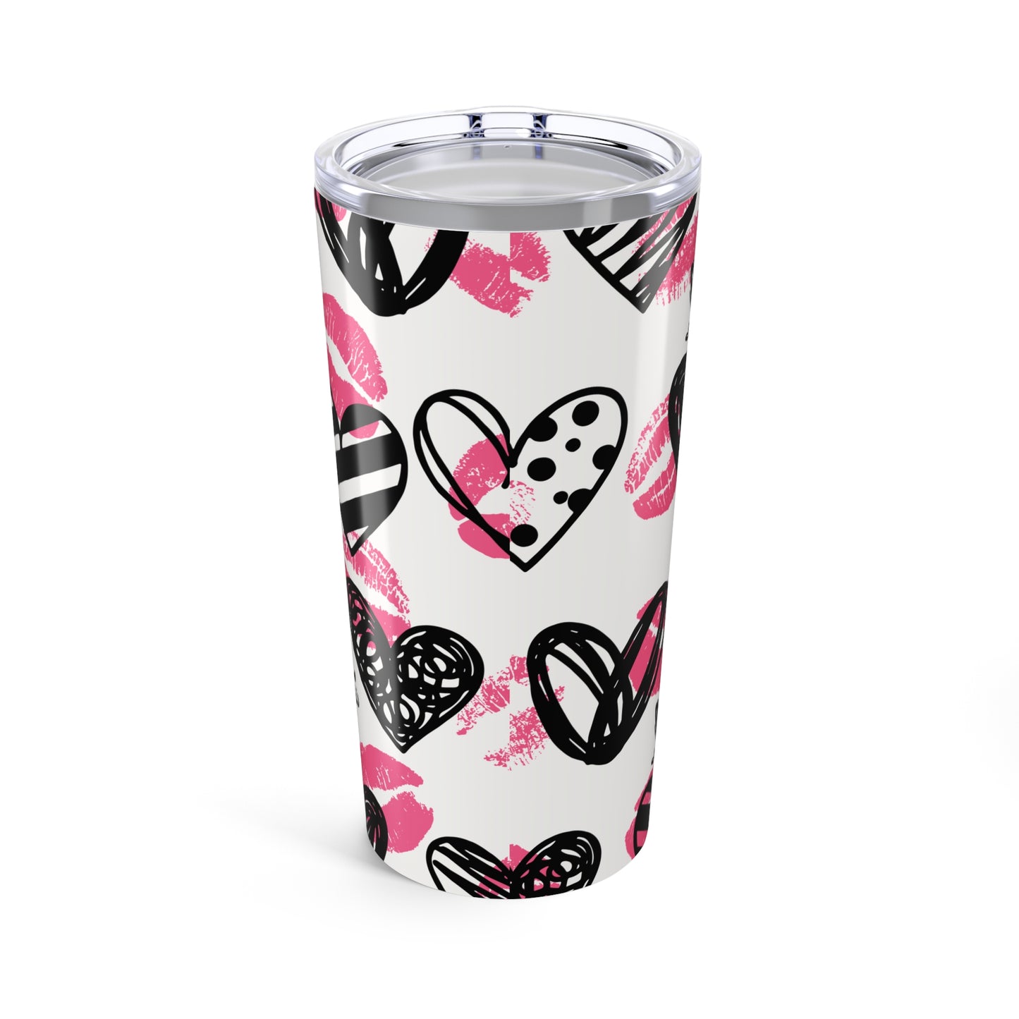 💖 Valentine’s Day Love Tumbler 20oz – Stylish Heart & Lip Design 💋