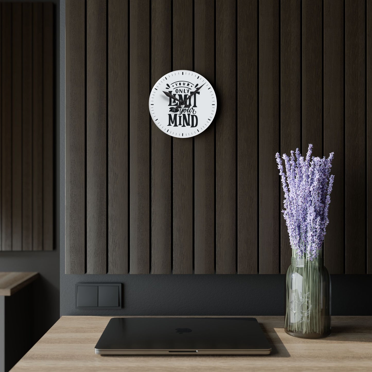 “The Only Limit is Your Mind” Acrylic Wall Clock