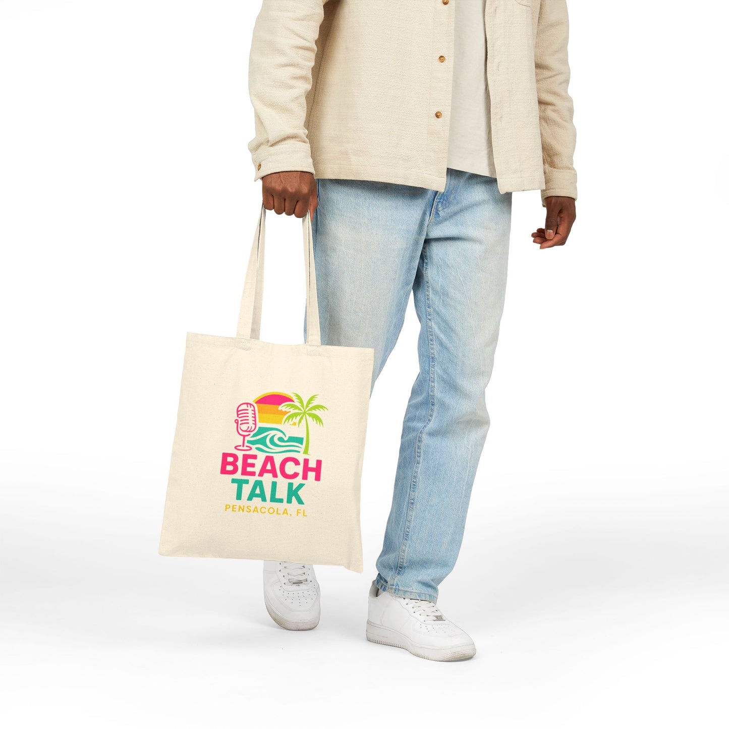 𧺠Beach Talk⢠Cotton Canvas Tote Bag