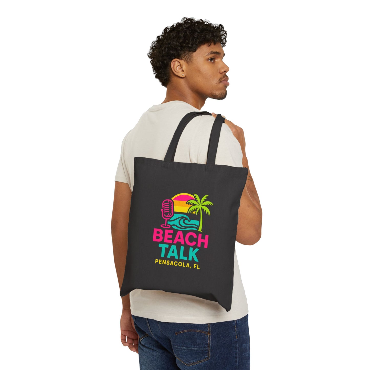𧺠Beach Talk⢠Cotton Canvas Tote Bag