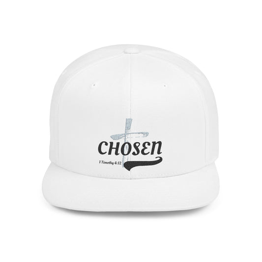 ✝️ Chosen – Flat Bill Snapback | 1 Timothy 4:12
