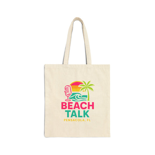 🧺 Beach Talk™ Cotton Canvas Tote Bag