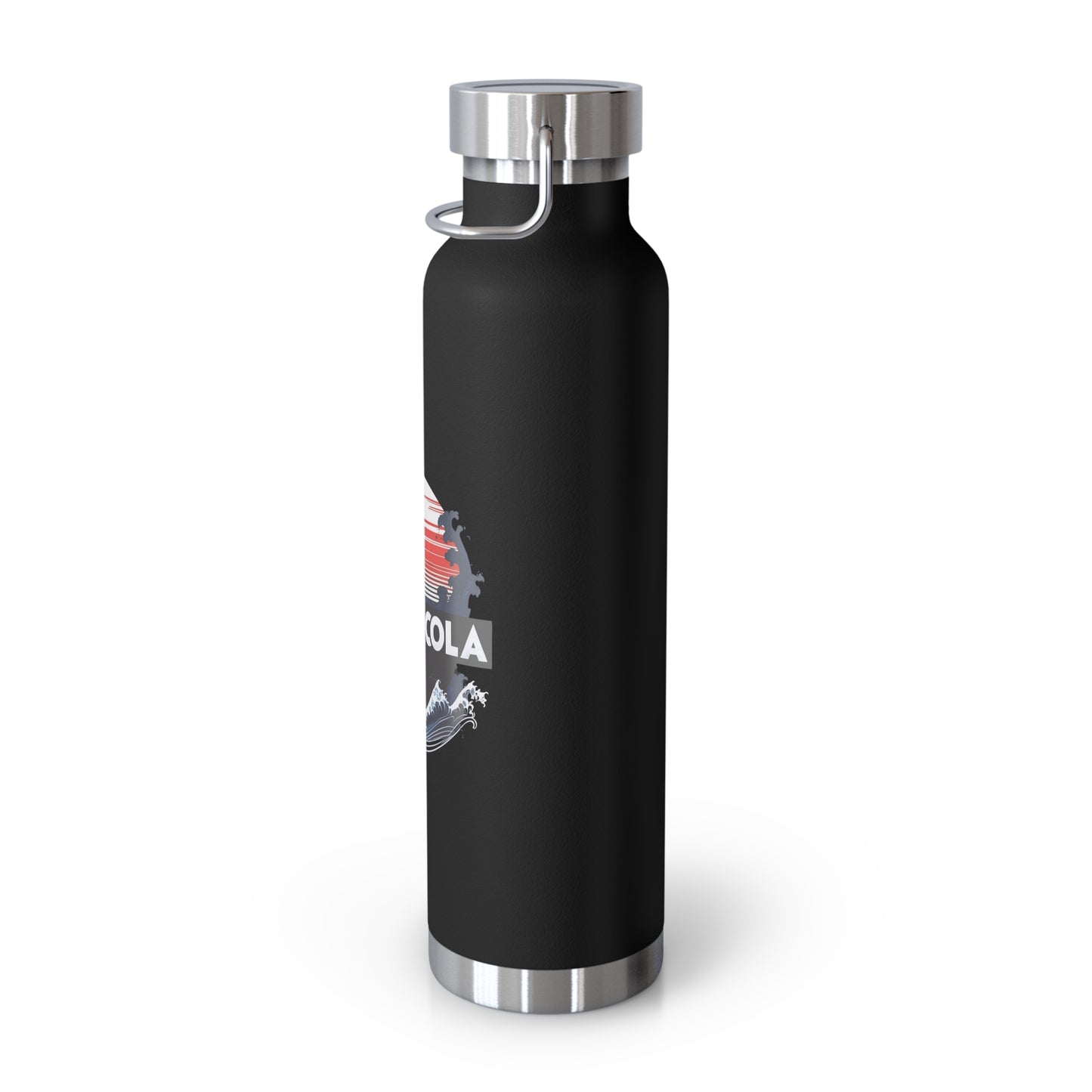 ☀️🌊 Stylish Copper Insulated Water Bottle - Pensacola X Wave Design (22oz) 🌊☀️
