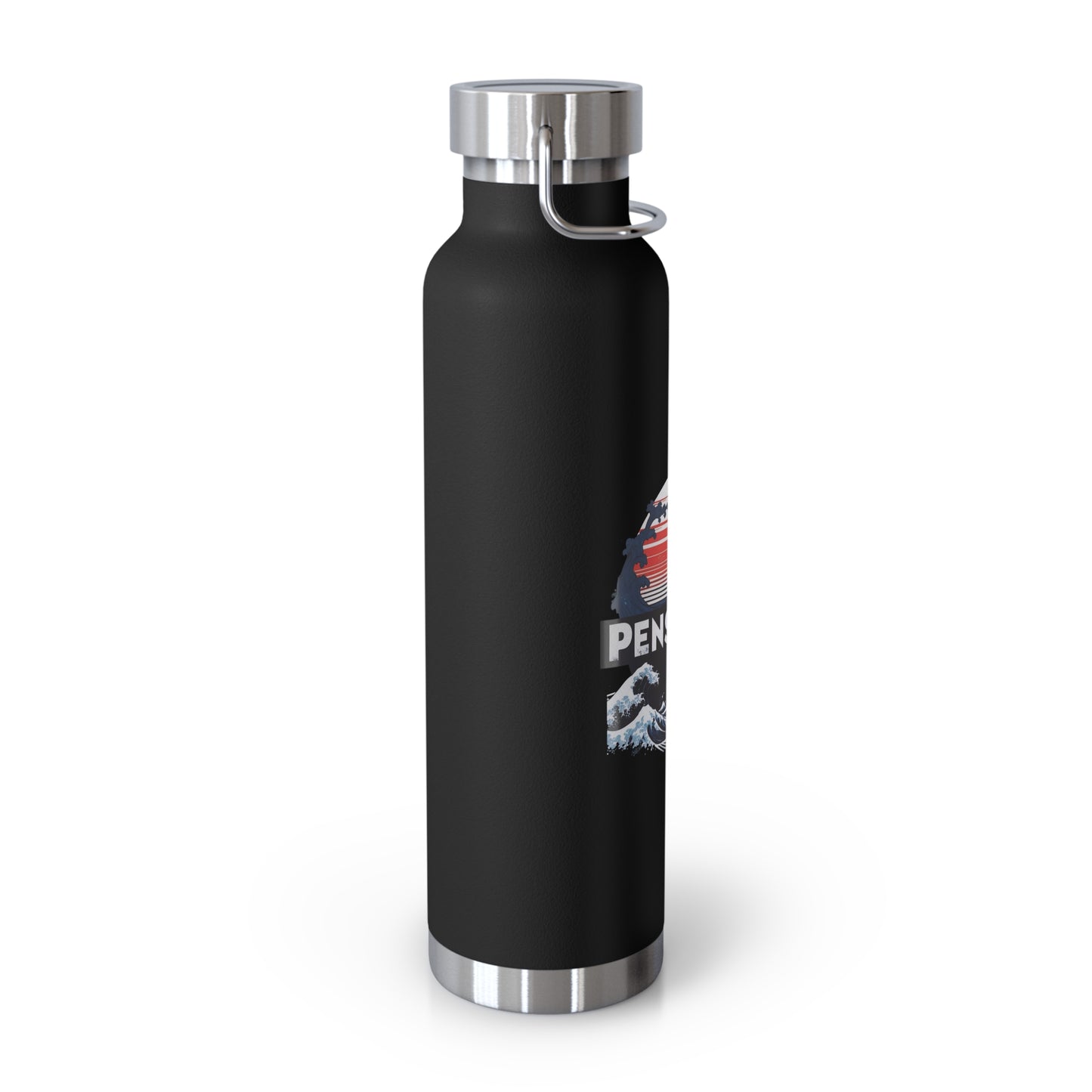 ☀️🌊 Stylish Copper Insulated Water Bottle - Pensacola X Wave Design (22oz) 🌊☀️