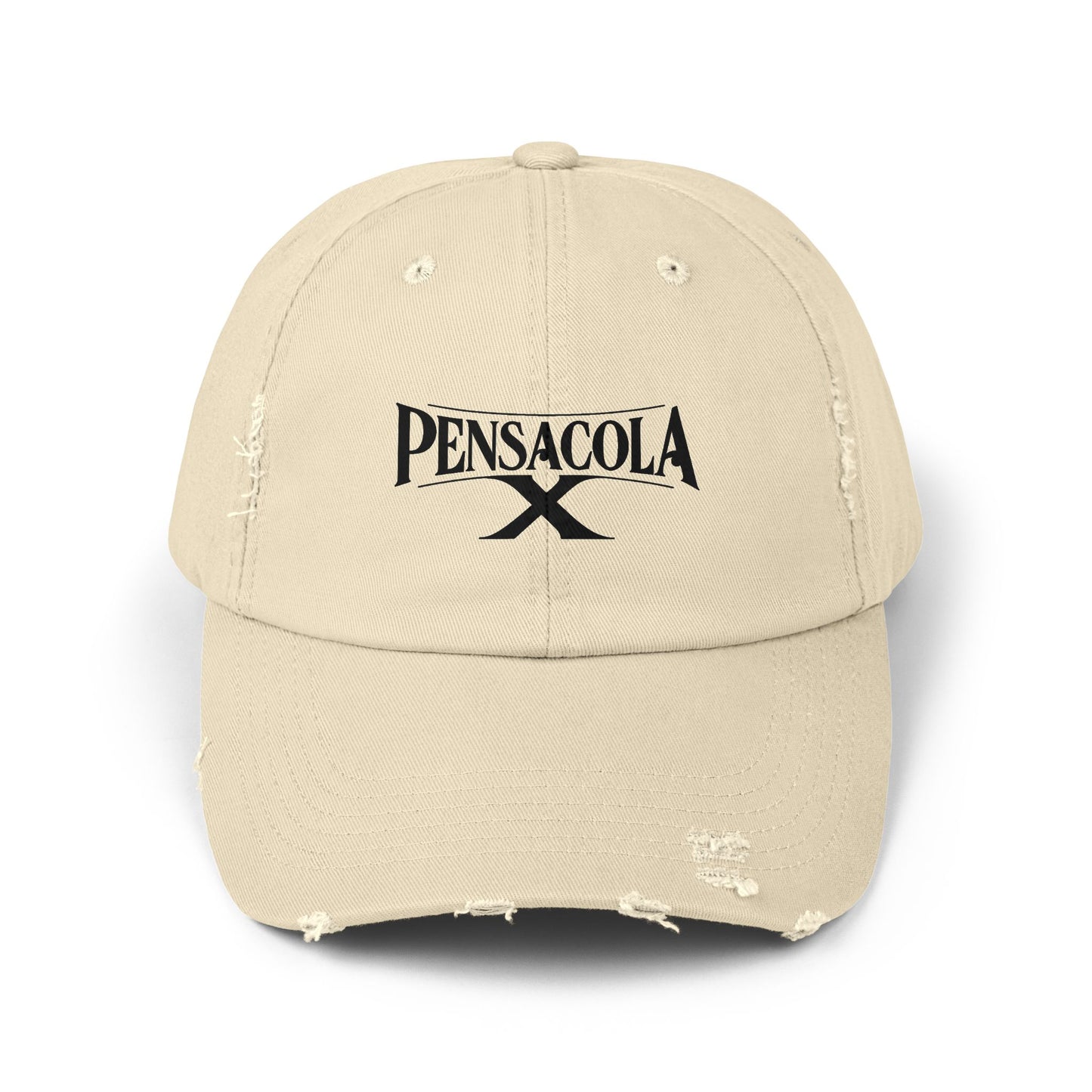 Unisex Distressed Cap - Trendy Pensacola Style Hat for Casual Outings