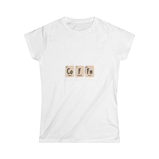 ☕ Coffee “Makes Perfect Sense” – Women’s Softstyle Tee