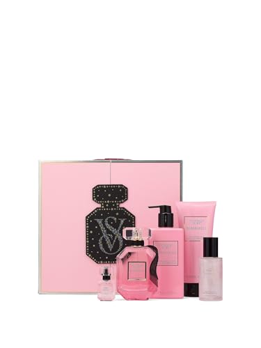Victoria's Secret Bombshell Ultimate Fragrance 5 Piece Gift Set: 3.4oz Eau de Parfum, Mini Eau de Parfum, Candle, Lotion & Wash