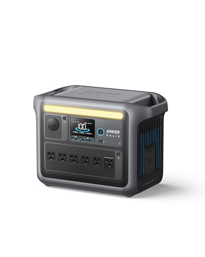 Anker SOLIX C1000 Portable Power Station, 1800W (Peak 2400W) Solar Generator, Full Charge in 58 Min, 1056wh LiFePO4 Battery for Home Backup, Power Outages, and Outdoor Camping (Optional Solar Panel)