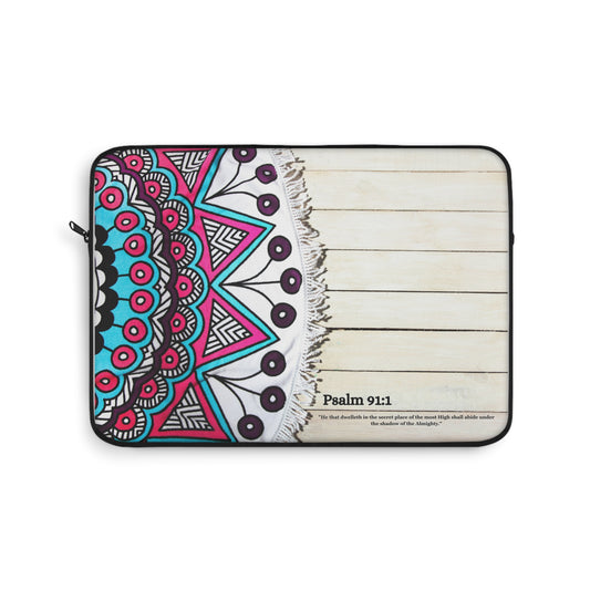 Psalm 91:1 Laptop Sleeve | Inspirational Protective Case
