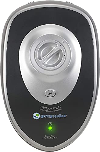 GermGuardian Air Purifier with HEPA 13 Filter, Removes 99.97% of Pollutants, Covers Large Room up to 743 Sq. Foot Room in 1 Hr, UV-C Light Helps Reduce Germs, Zero Ozone Verified, 22", Gray, AC4825E