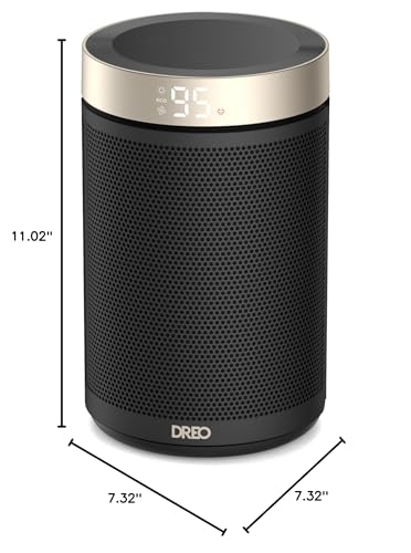 Dreo Space Heater, Portable Electric Heaters for Indoor Use with Thermostat, Digital Display, 1-12H Timer, Eco Mode and Fan Mode, 1500W PTC Ceramic Fast Safety Heat for Office Bedroom Home