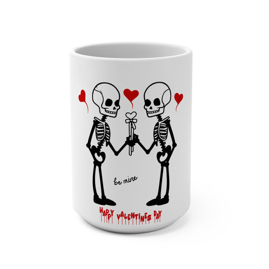 💀❤️ Skeleton Couples Mug - Happy Valentine's Day 15oz ❤️💀