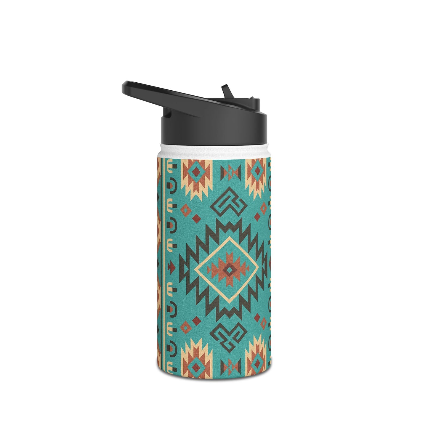 🪶 Native Print Stainless Steel Water Bottle – Standard Lid 💧