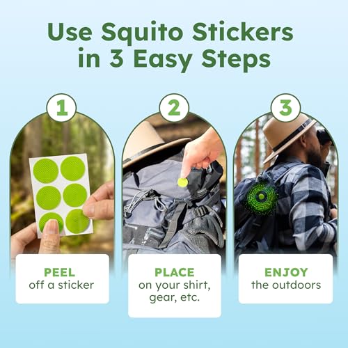 BugMD Squito Stickers Mosquito Repellent Patch Stickers for Adults (78 Stickers), Safe & Effective Insect Repellent Patches for Toddlers, Kids, Camping, Beach & Outdoor Essentials