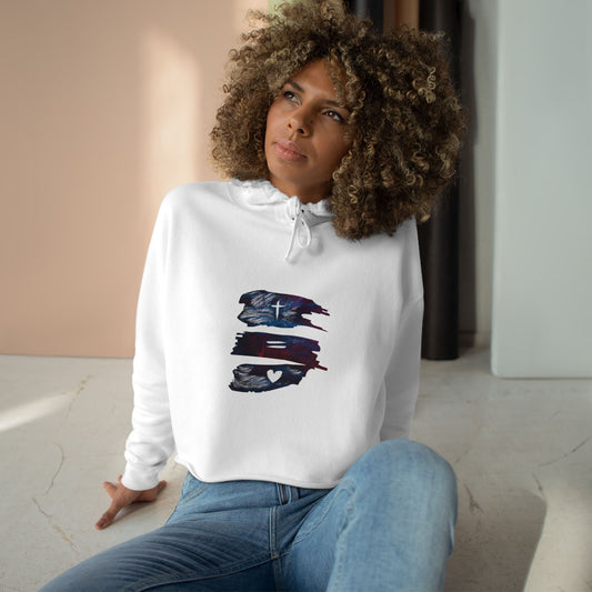 Jesus = Love – Women’s Crop Hoodie
