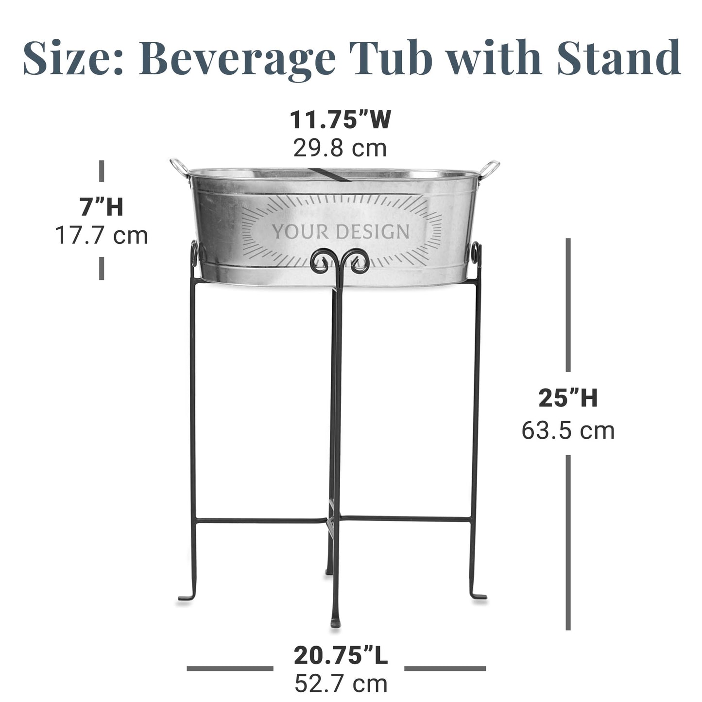 Let's Make Memories Personalized Beverage Tub - Trick or Treat Candy Bowl w/Stand - Halloween Party Décor - Trick or Treat