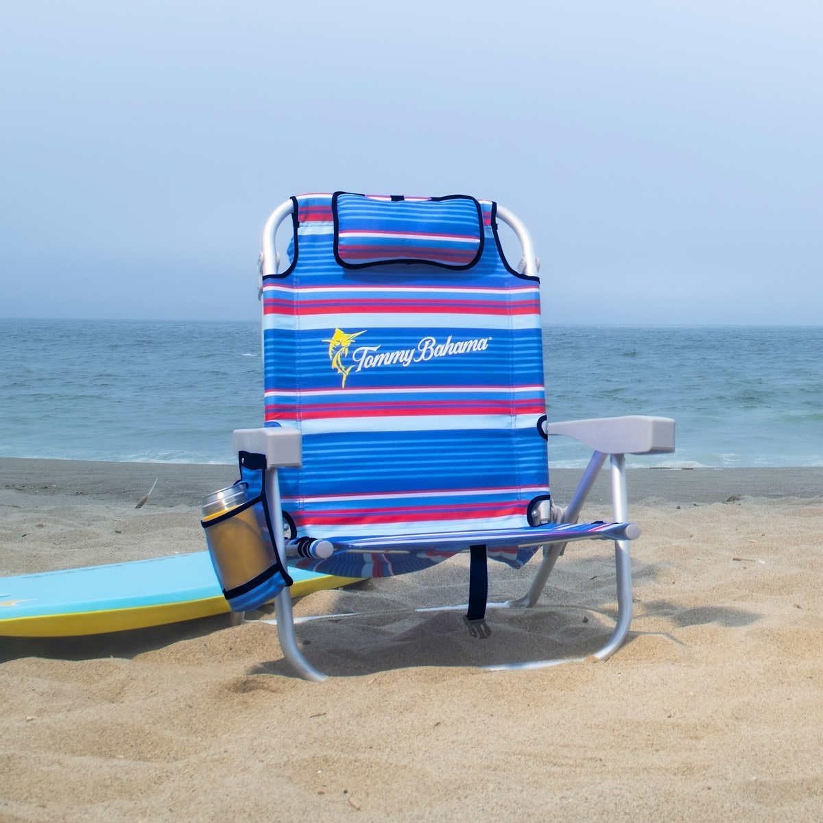 Tommy Bahama Backpack Beach Chair 2 Pack (Sailfish and Palms), Aluminum, Multicolor