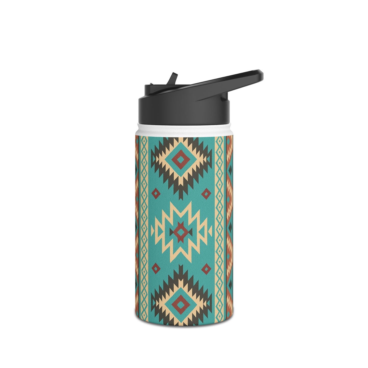 🪶 Native Print Stainless Steel Water Bottle – Standard Lid 💧