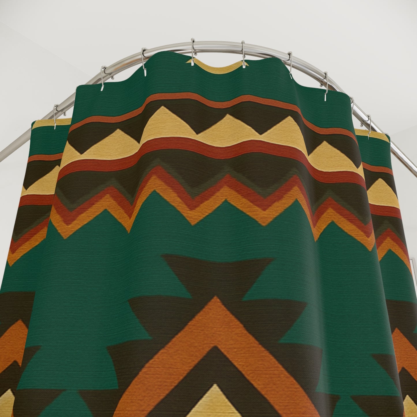 Tribal Diamond Shower Curtain – Bold & Cultural Bathroom Accent