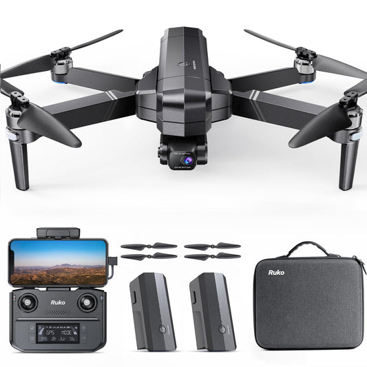 Ruko F11GIM2 Drones with Camera for Adults 4K, 64Mins Flight Time, Gimbal & EIS 4K Camera, 9842ft Digital video Transmission, GPS Auto-return Professional Quadcopter, Level 6 Wind Resistance