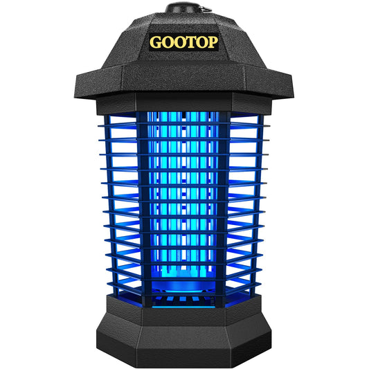 GOOTOP Bug Zapper Outdoor, Mosquito Zapper Outdoor, Electric Fly Zapper,Fly Traps, Mosquito Killer, 3 Prong Plug,Flying Insects Zapper Outdoor 90-130V, ABS Plastic Outer (Black)