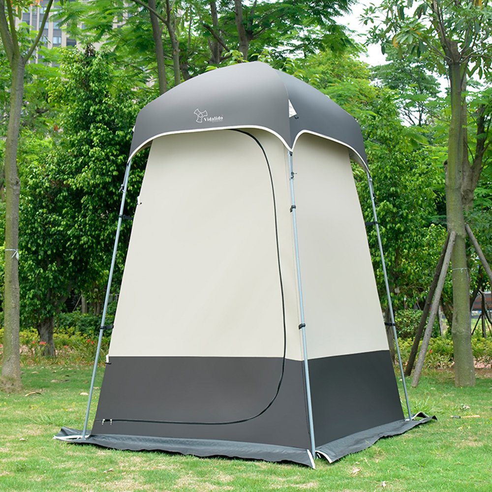 Outdoor Shower Tent Changing Room Privacy Portable Camping Shelters (Gray)