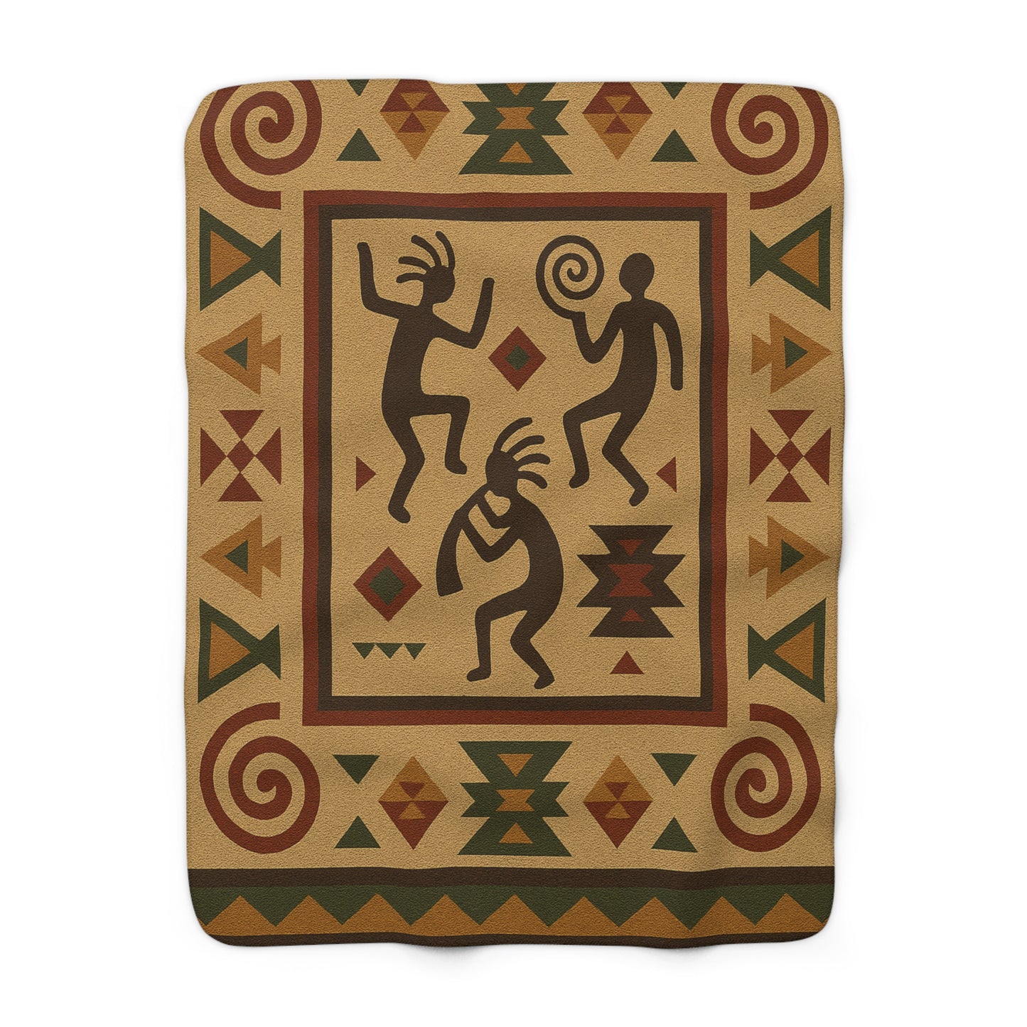 Tribal Art Sherpa Fleece Blanket – Ultra Soft & Cultural Comfort