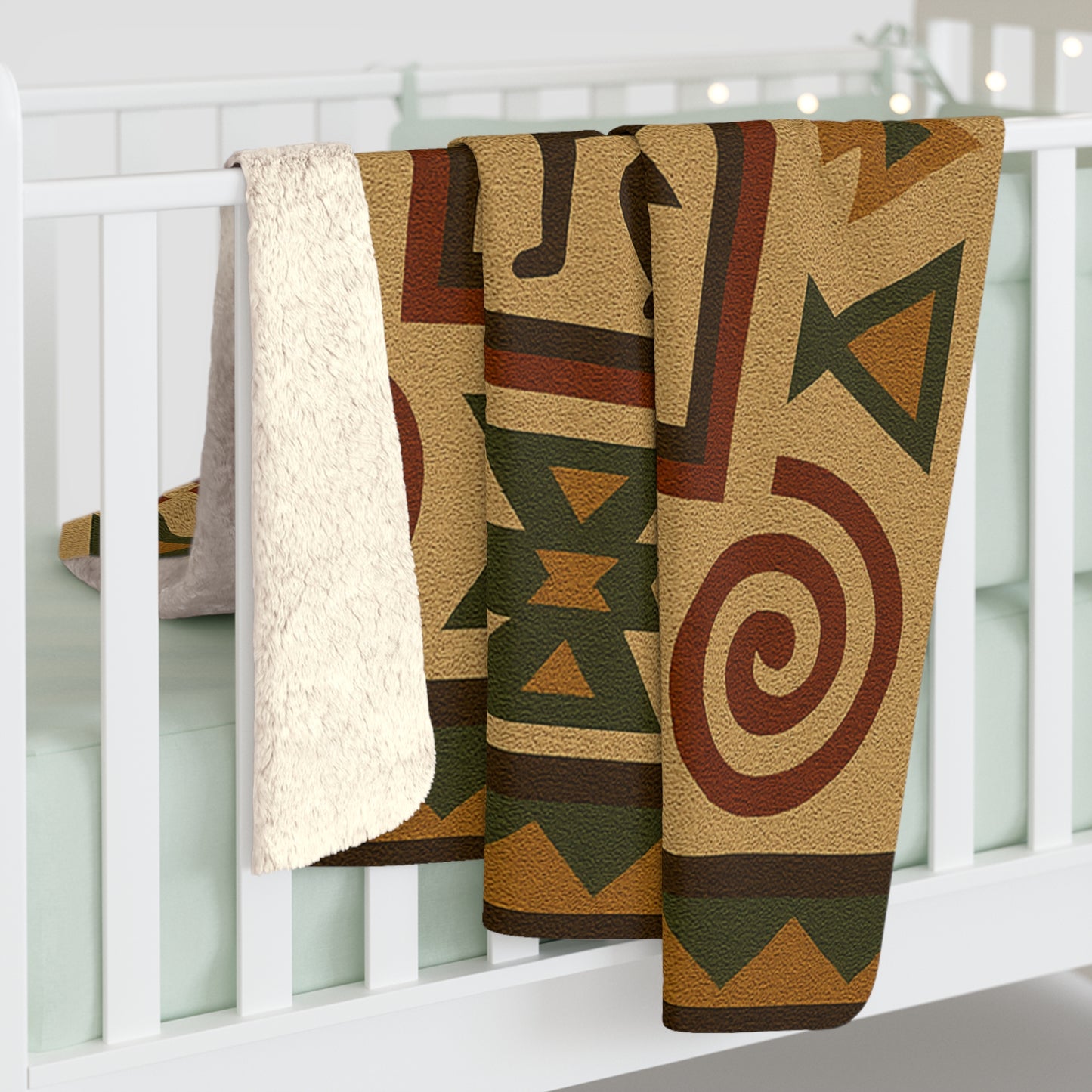 Tribal Art Sherpa Fleece Blanket – Ultra Soft & Cultural Comfort